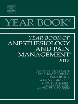 cover image of Year Book of Anesthesiology and Pain Management 2012